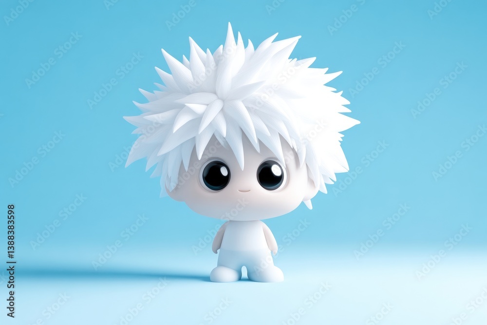 Obraz premium Cute, stylized, cartoon boy figure