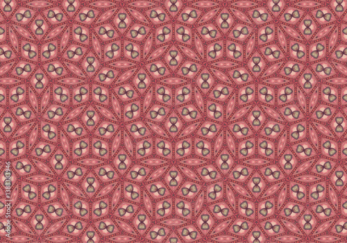 Seamless Cloth Endless Visual Decoration Digital Fashion Texture Perspective Geometric Tile Fabric Shape Symmetric Template Graphic Luxury Interior Textile Art Design Wallpaper Background Pattern.