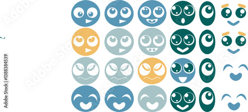 That funny face cartoon character vector for decoration
