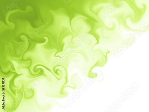 Matcha latte Png image, Melt green tea background, Abstract background with green and white, Liquid wave frame illustration