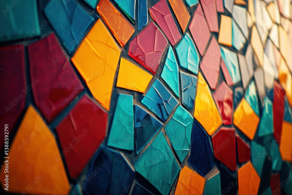 Fototapeta premium Stylish Mosaic Pattern with Text Element Perfect for Creative Projects and Presentations
