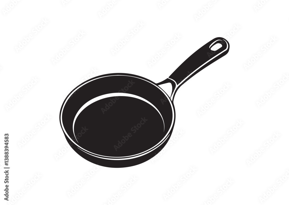 A Pan silhouette, Skillet vector illustration