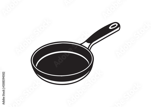 A Pan silhouette, Skillet vector illustration
