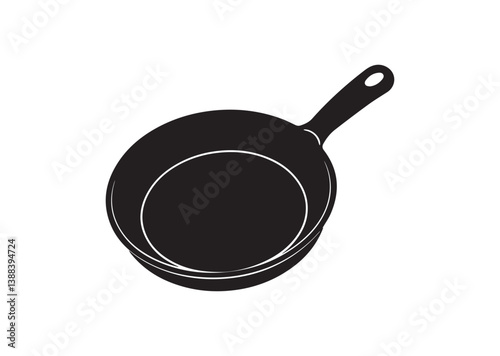 A Pan silhouette, Skillet vector illustration