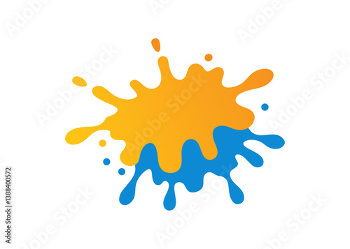 colorful ink splashes