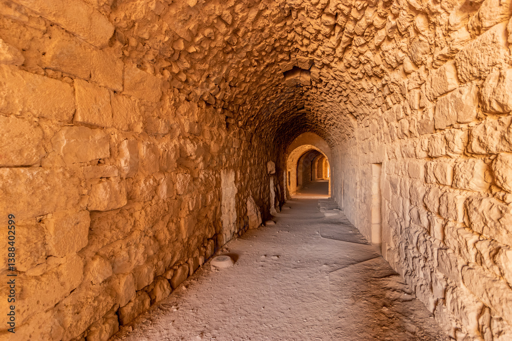 Obraz premium Corridor in Karak castle, Jordan