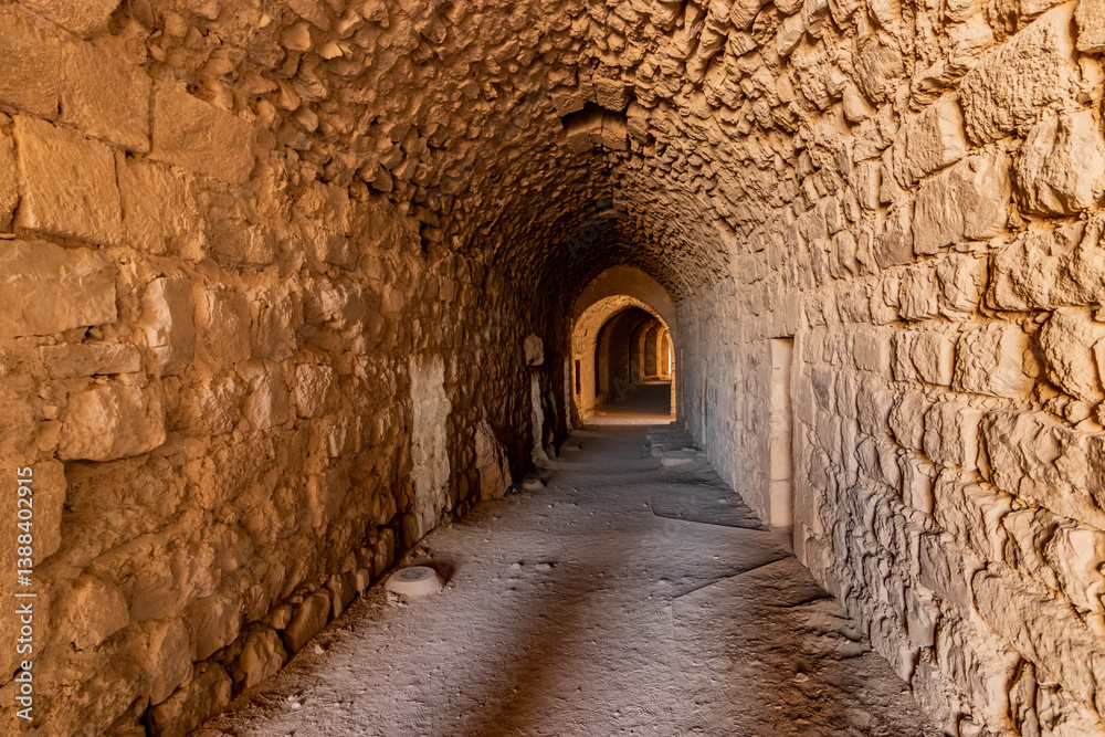 Obraz premium Corridor in Karak castle, Jordan