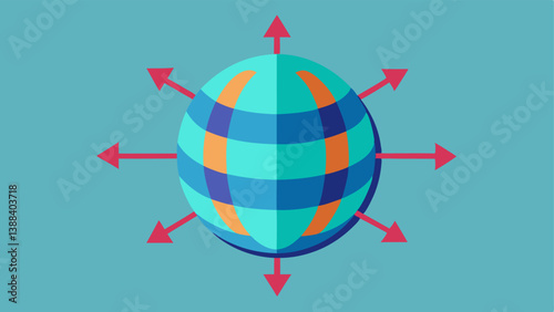 Qubit Sphere A 3D sphere representing the Bloch sphere with arrows pointing in various directions to depict qubit states. Each direction represents different superpositions and