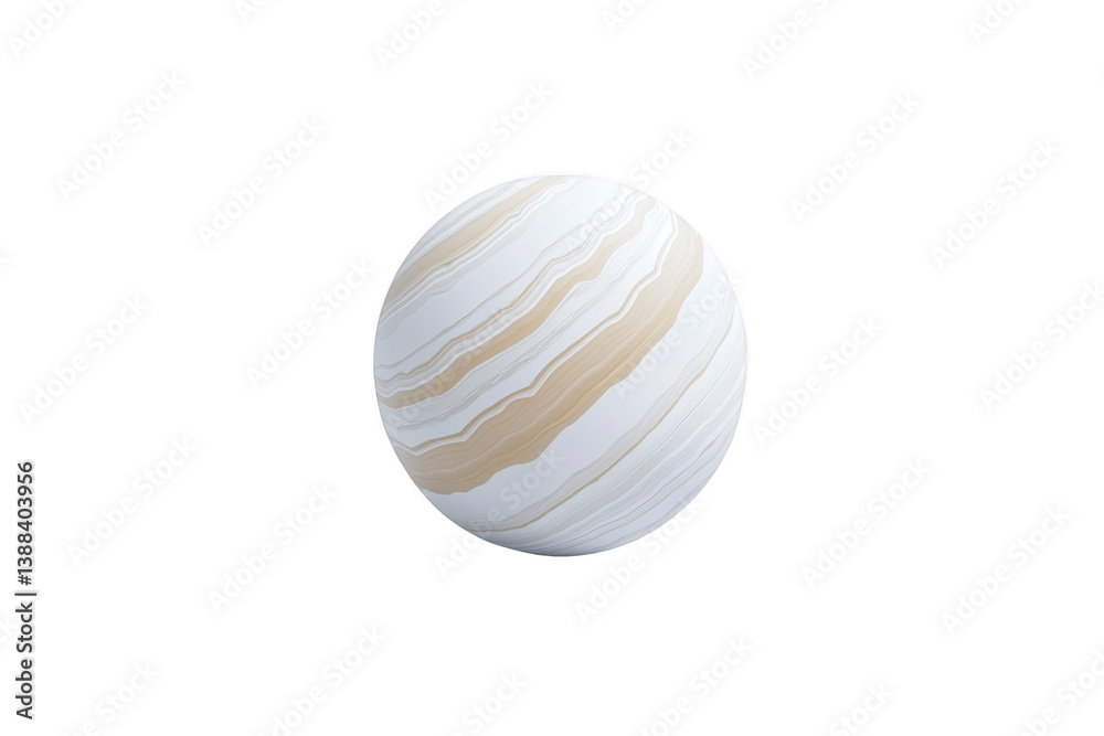 A digitally rendered image of planet with swirling beige and white patterns, resembling gas giant. smooth, abstract design evokes sense of mystery and wonder A digitally rendered image of planet with swirling beige and white patterns, resembling gas giant. smooth, abstract design evokes sense of mystery and wonder
