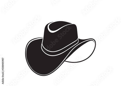 Cowgirl hat silhouette hat  Vector