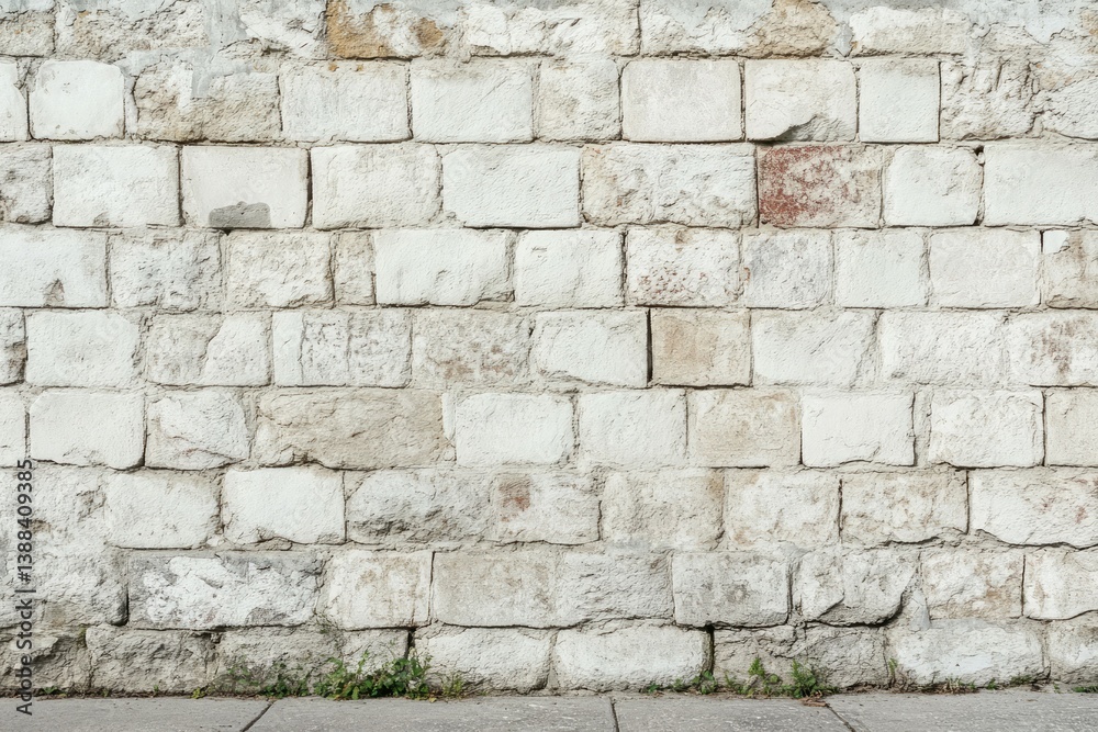 Weathered stone wall with light texture. AI generated Weathered stone wall with light texture. AI generated