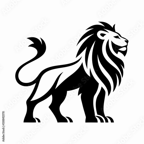 Standing Lion Mark.
Stylized standing lion with uplifted tail. Concept: courage, authority, pride. Ideal for royal branding, motivational posters, business logos, luxury tattoos or historical fiction 