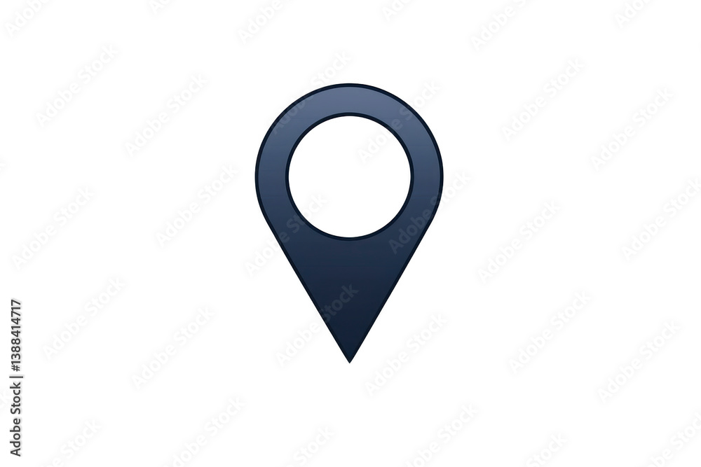 A dark blue location pin icon is depicted against transparency background, symbolizing navigation or mapping. simple design is commonly used in digital maps to indicate specific point or location A dark blue location pin icon is depicted against transparency background, symbolizing navigation or mapping. simple design is commonly used in digital maps to indicate specific point or location