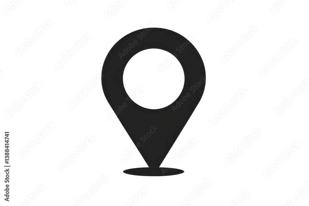 A black location pin icon is depicted on transparency background, symbolizing navigation or map location. simple design is commonly used in digital maps and GPS applications A black location pin icon is depicted on transparency background, symbolizing navigation or map location. simple design is commonly used in digital maps and GPS applications