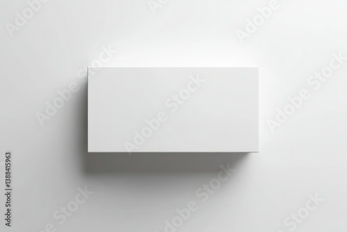 Minimalist white box on plain background. Artificial Intelligence image photo