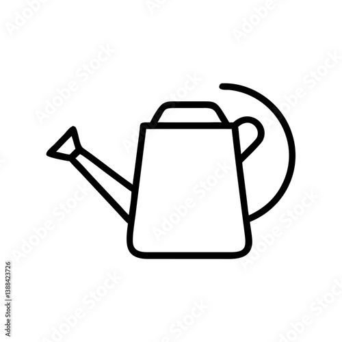 Watering can outline design for gardening use  