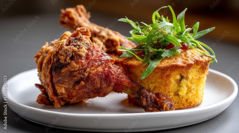Generic Fried Chicken Scene Muffin Cornbread Easy Authentic Generic Fried Chicken Scene Muffin Cornbread Easy Authentic