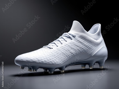 White Football Shoes Mockup with Shadow