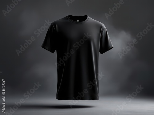 Plain Black T-Shirt Mockup for Men
