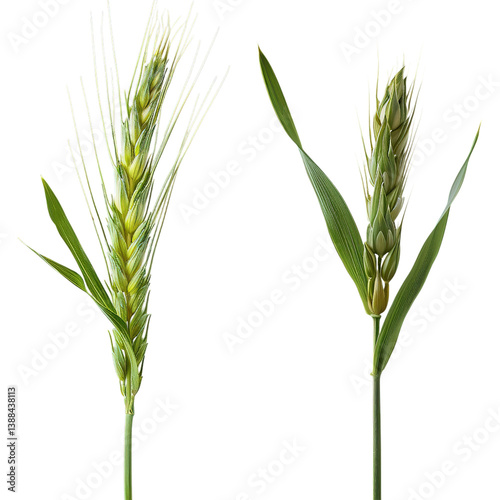 Ear of Wheat Spikelet on Transparent Background
