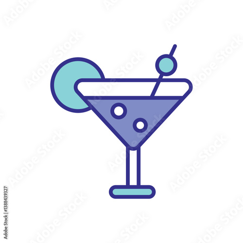 Cocktail  icon vector stock illustration