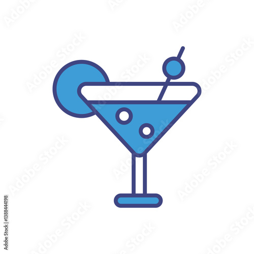 Cocktail  icon vector stock illustration