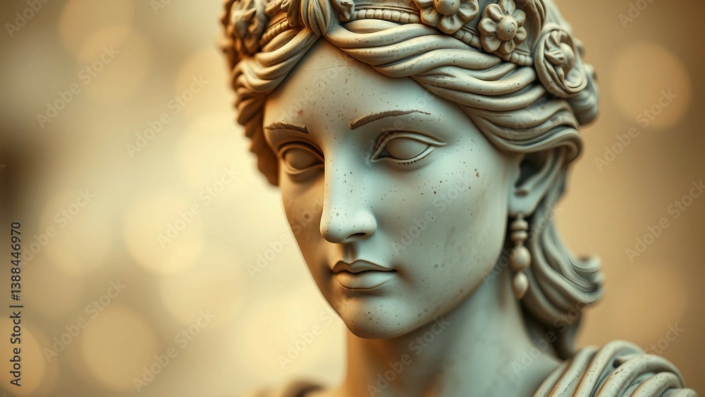 Face statue of Hera goddess of marriage and marital in Greek mythology on transparent background Face statue of Hera goddess of marriage and marital in Greek mythology on transparent background