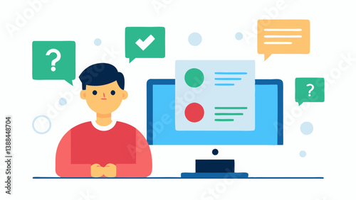 Personalized Quiz A student taking a quiz on a screen with tailored questions that adapt in difficulty based on their earlier answers illustrating realtime personalization.