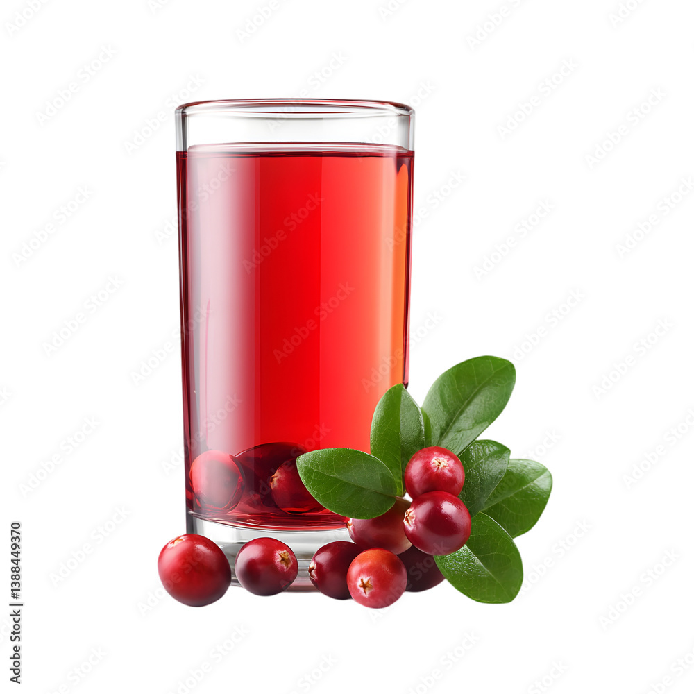 cranberry juice in beautiful glass isolated on transparent background showcasing its vibrant color and tart refreshing taste cranberry juice in beautiful glass isolated on transparent background showcasing its vibrant color and tart refreshing taste