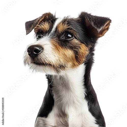 fox terrier dog isolated on transparent background showcasing its playful nature