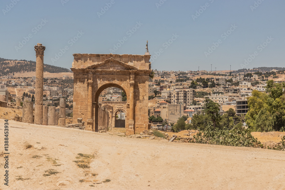 Northern Tetrapylon in Jerash, Jordan