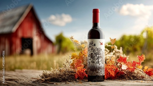 Generic Wine Bottle View Barn Vineyard Tasty Healthy