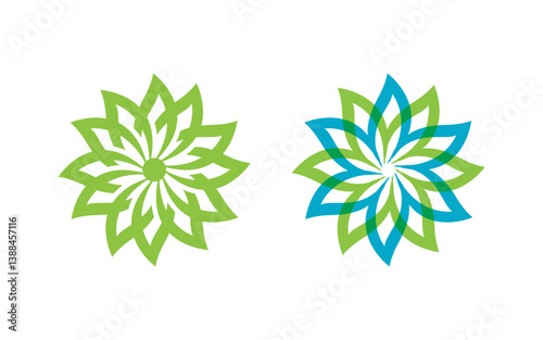 Nature leaf ecology vegan concept Logo illustration v.65