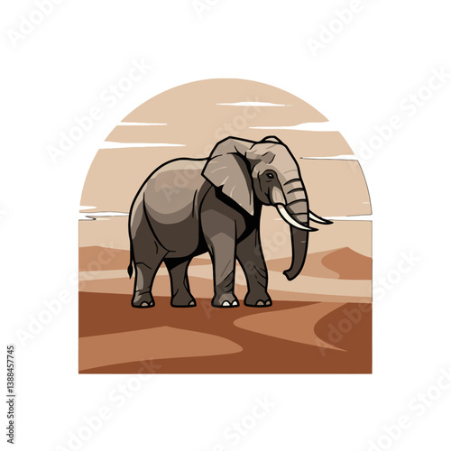 African Elephant in the Desert