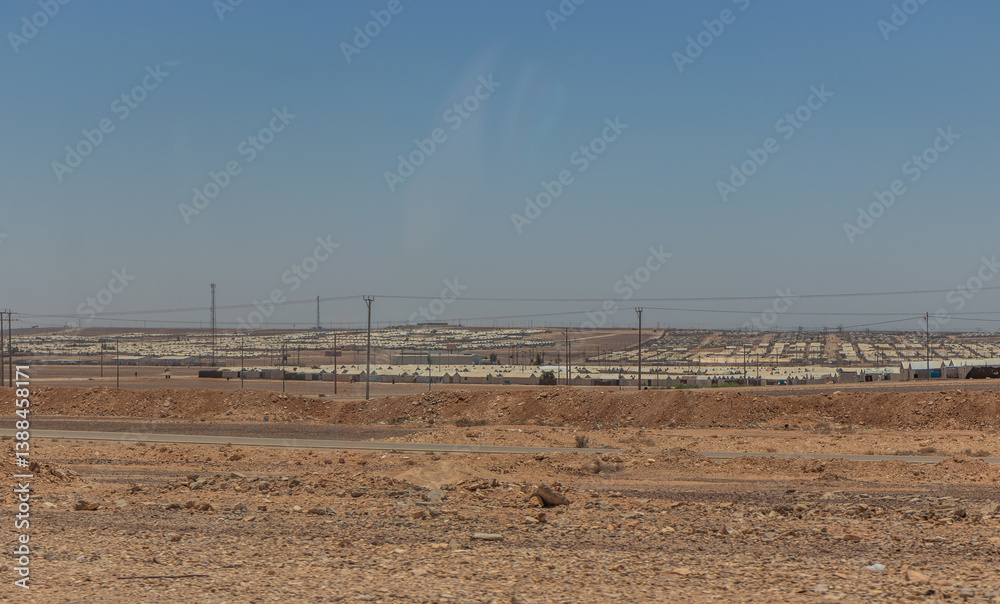 Azraq refugee camp for Syrian refugees, Jordan