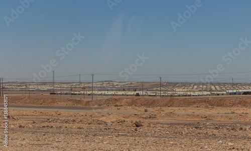 Obraz na płótnie Azraq refugee camp for Syrian refugees, Jordan w salonie