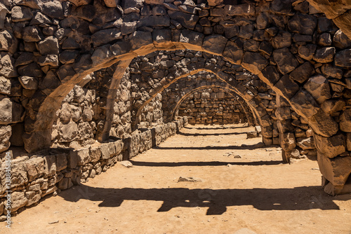 Obraz na płótnie Vaults at Qasr al-Azraq castle in the eastern Jordan w salonie