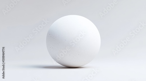 White sphere on a plain white background