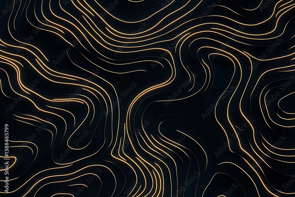 Abstract gold lines on dark background Abstract gold lines on dark background
