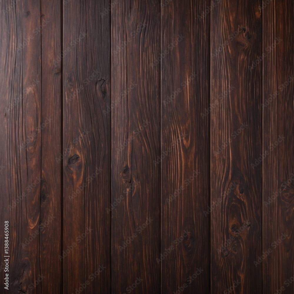 Naklejka premium Polished warm dark brown wood texture image for background wallpaper with high resolution wood grain surface premium stock photography