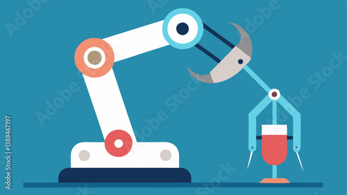 Precision Dissection A robotic arm is shown performing precise dissection during a with tools like scissors and graspers engaged in careful tissue manipulation.
