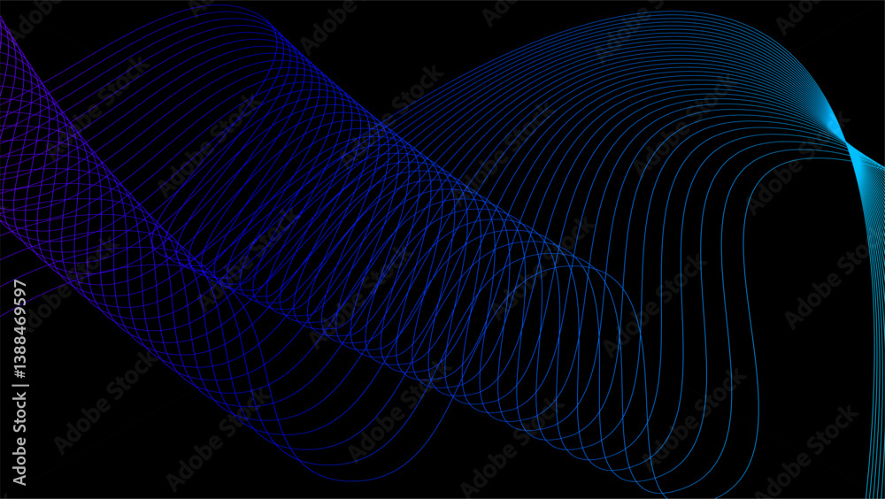 Abstract vector wave lines black blue background modern and futuristic technology themeBasic RGB Abstract vector wave lines black blue background modern and futuristic technology themeBasic RGB