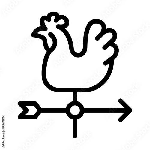 weather vane Line Icon