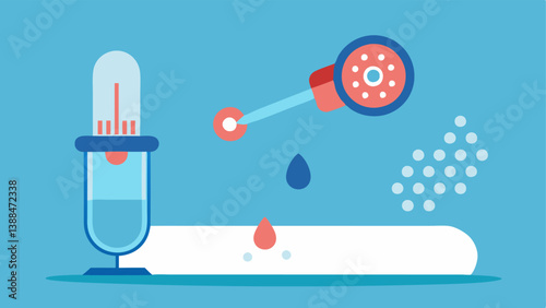 Nanotechnology Tools Illustrate futuristic stylized tools like a nanomicroneedle device applying hydration treatments while dispersing nanoparticles into the skin.