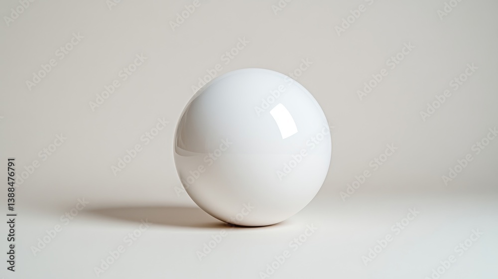 Single perfect white sphere on a plain background Single perfect white sphere on a plain background