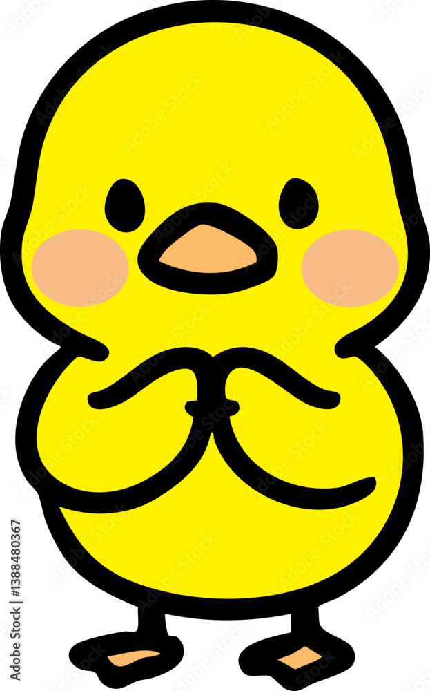 Obraz premium 병아리캐릭터