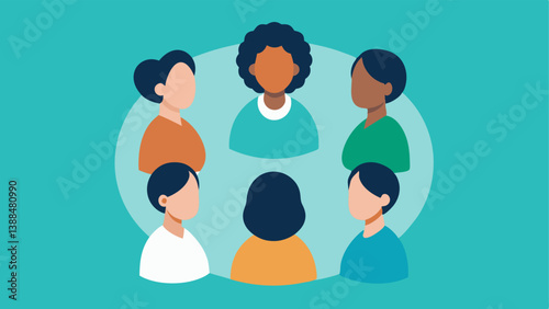Group Therapy Session A vector depicting a diverse group of employees sitting in a circle during a group therapy session highlighting the importance of community in mental