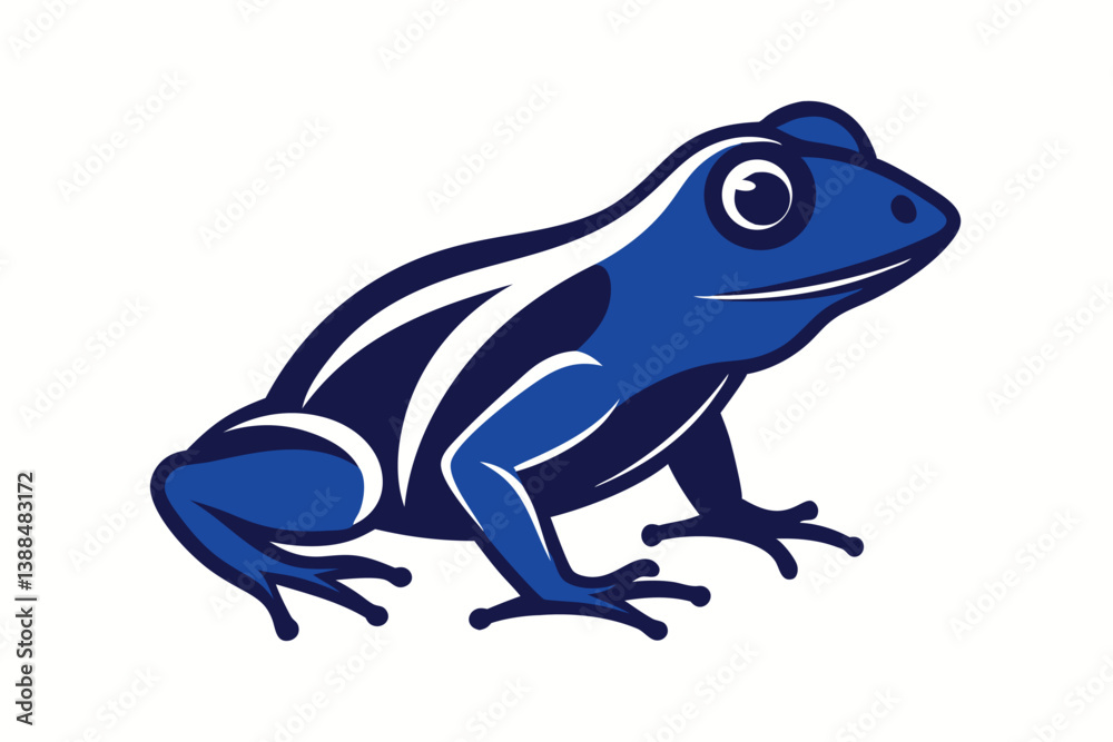 Fototapeta premium Variant style of frog silhouette vector illustration, isolated on a white background.