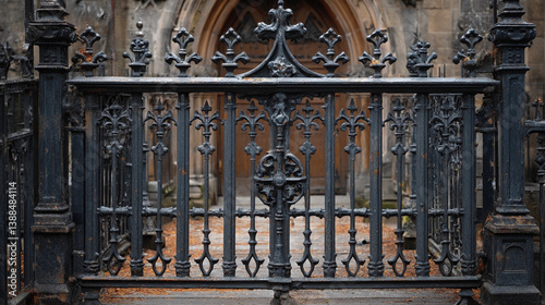 Discover the haunting beauty of a gothic wrought iron cemetery gate that evokes a mysterious past and intricate craftsmanship, inviting you to explore eerie elegance.