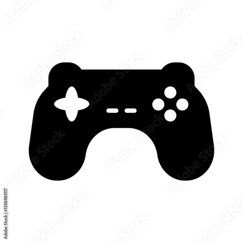 game controller joystick isolated on white